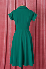 1940s Hostess Dress - Emerald