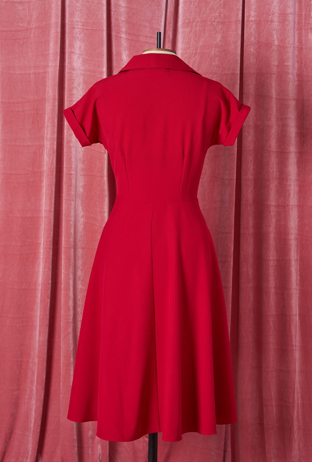 1940s Hostess Dress - Red