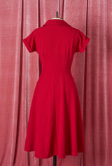 1940s Hostess Dress - Red