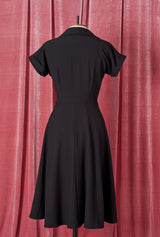 1940s Hostess Dress - Black