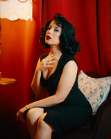 1940s Rita Wiggle Dress - Black