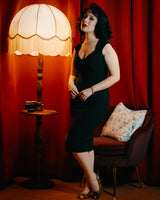 1940s Rita Wiggle Dress - Black