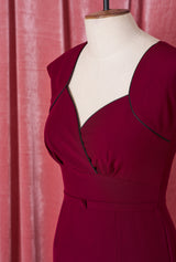 1940s Lola Dress - Wine
