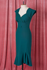 1940s Lola Dress - Teal