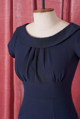 1930s Melissa Dress - Navy