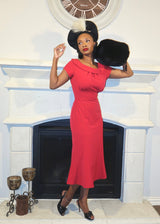 1930s Melissa Dress - Red