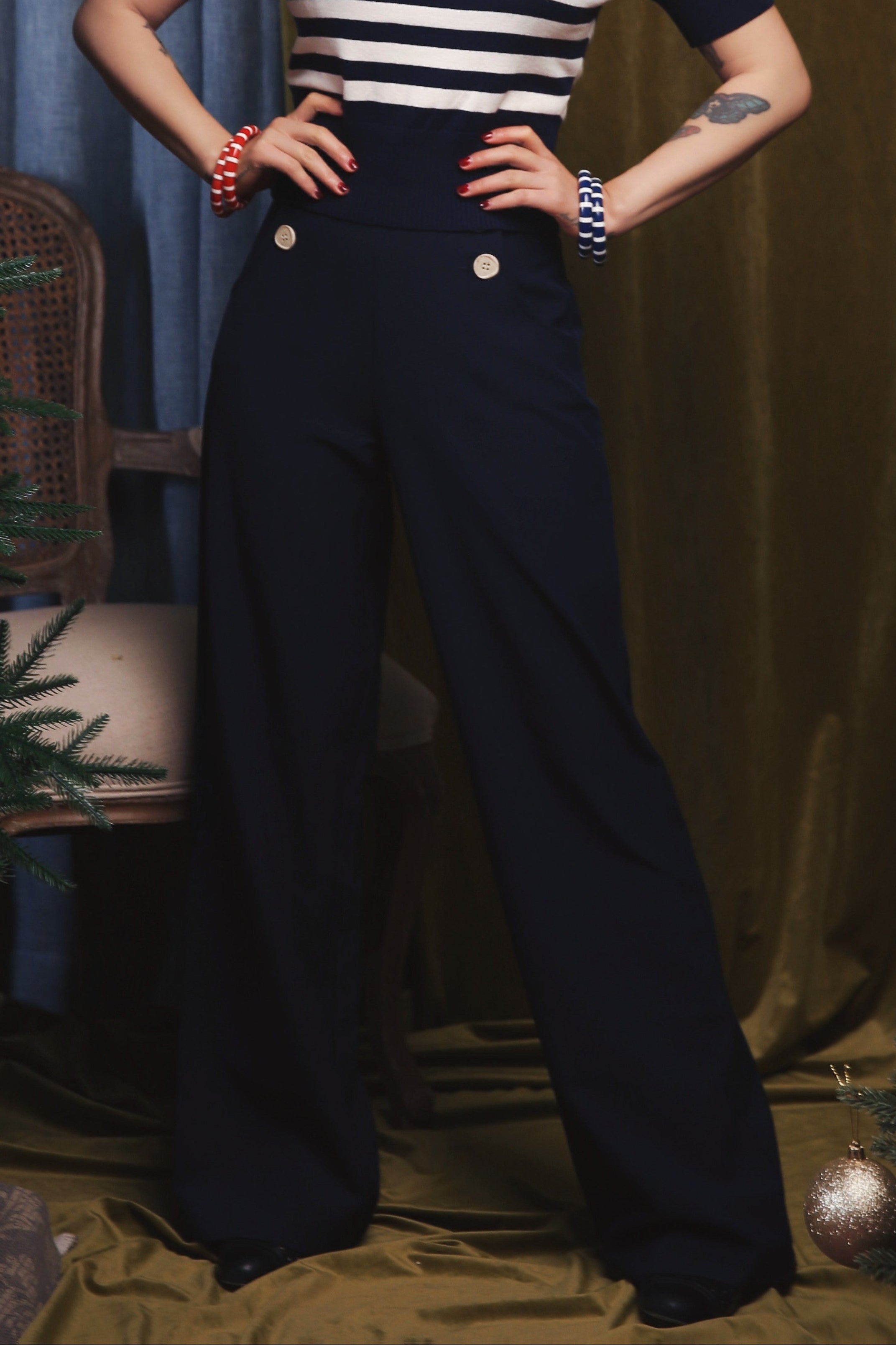 1930s Sailor Slacks - Navy