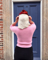 1950s Sweater Girl Top in Baby Pink