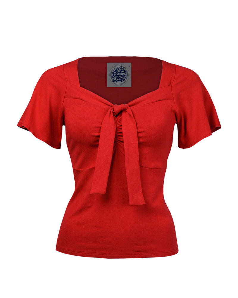 1940s Tie Top - Red