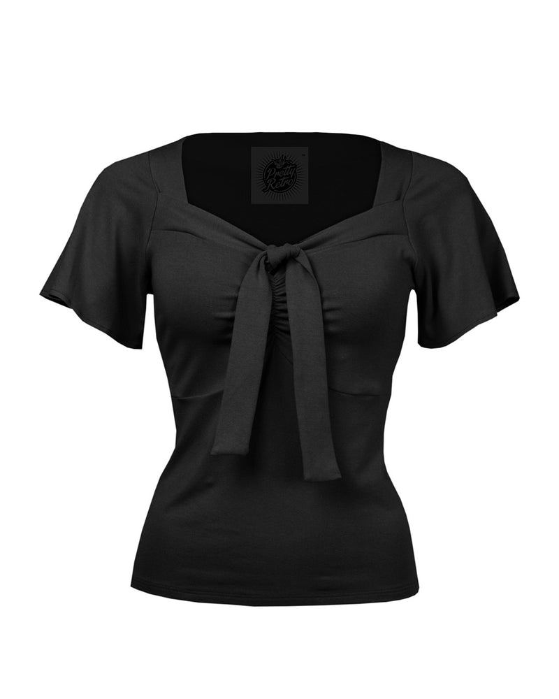 1940s Tie Top - Black