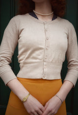 1950s Cardigan - Oatmeal