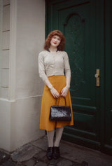 Pretty 40s Yoke Skirt - Gold