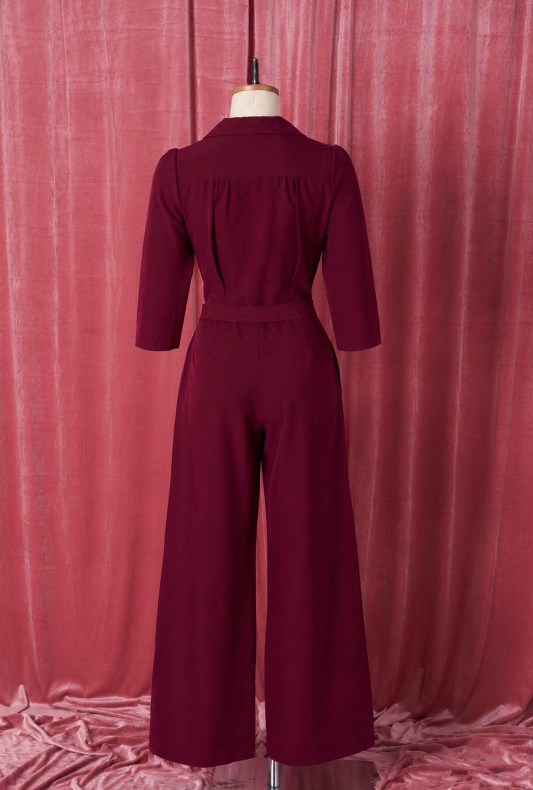 Pretty Retro Jumpsuit - Wine