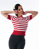 1950s Bateau Sweater - Red Stripe