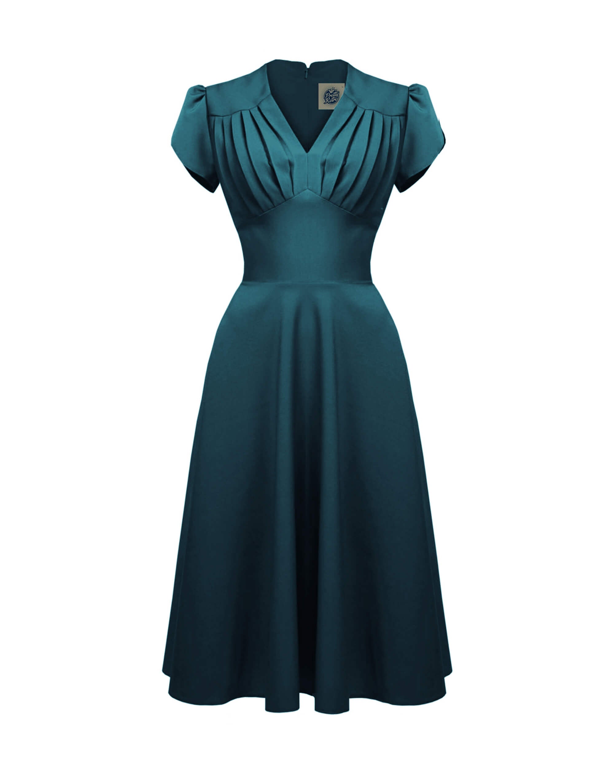1950s Retro Swing Dress - Teal