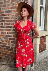 1940s Tea Dress - Scarlet Empress