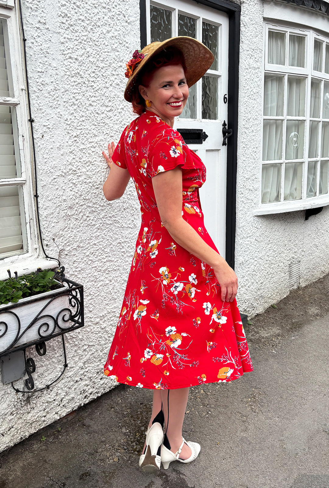 1940s Tea Dress - Scarlet Empress