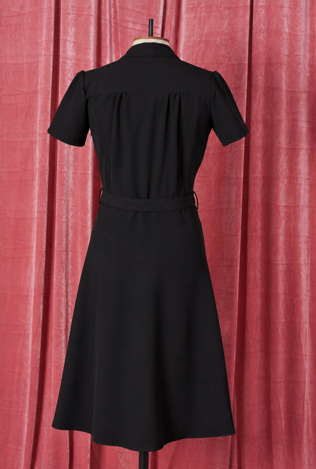 1940s Shirt Dress - Black