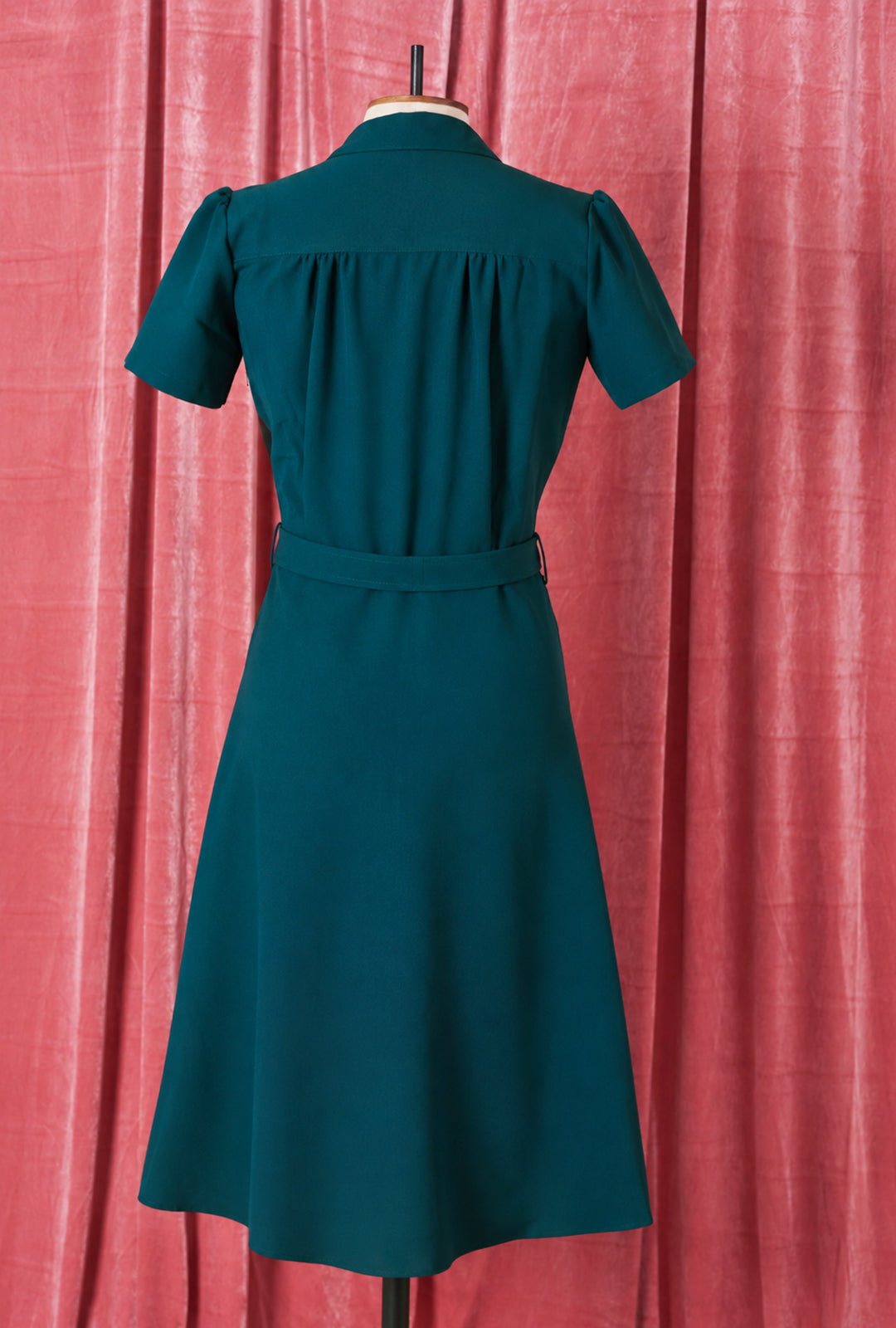 1940s Shirt Dress - Teal