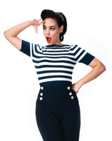 1950s Bateau Sweater - Navy Stripe
