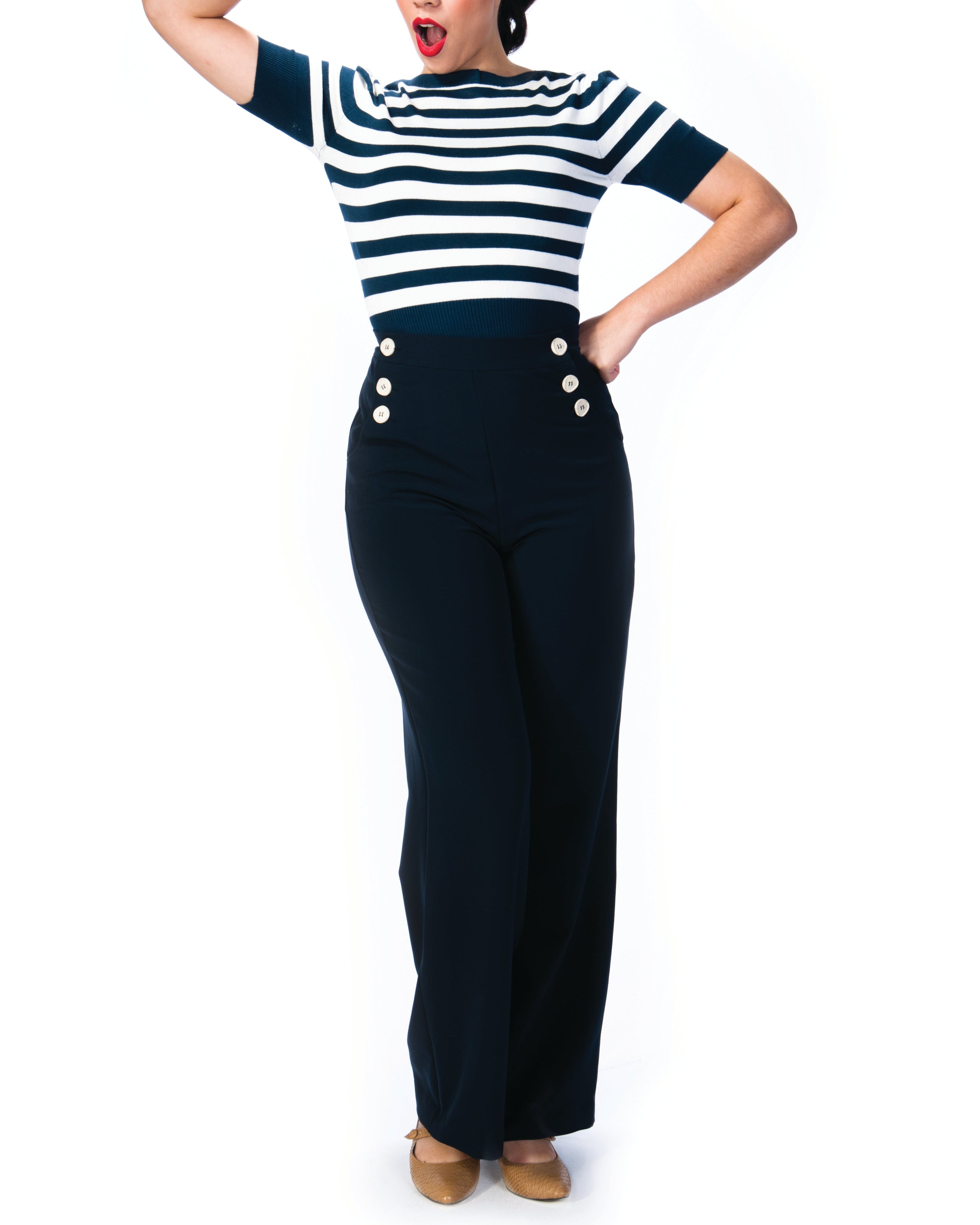 1930s Sailor Slacks - Navy