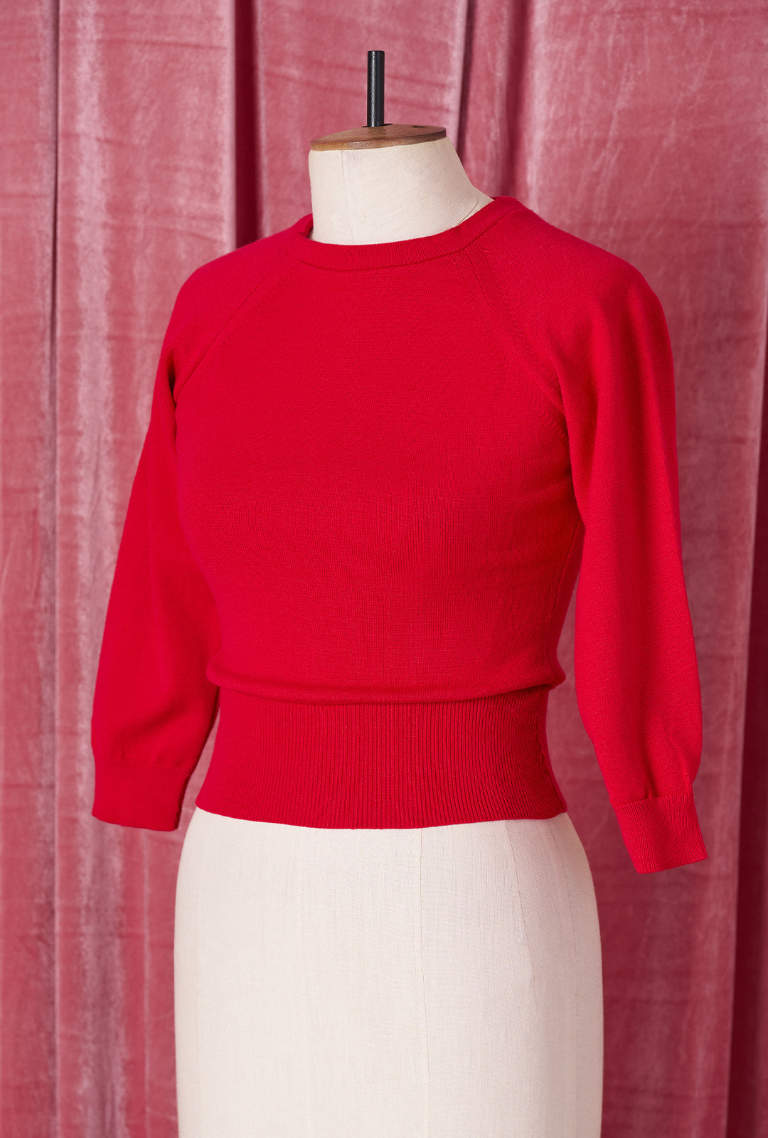 1950s Sweater Girl Top in Red