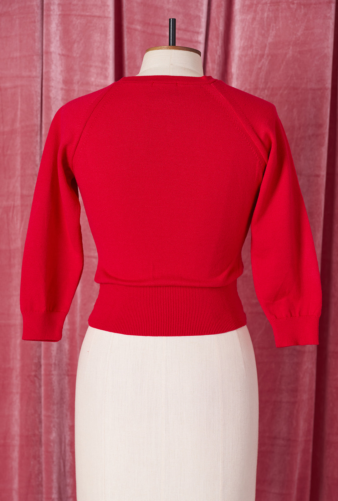 1950s Sweater Girl Top in Red