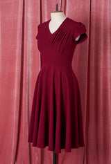 1950s Swing Dress - Wine