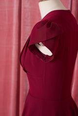 1950s Swing Dress - Wine