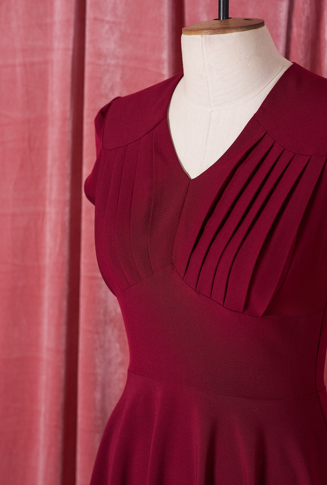 1950s Swing Dress - Wine