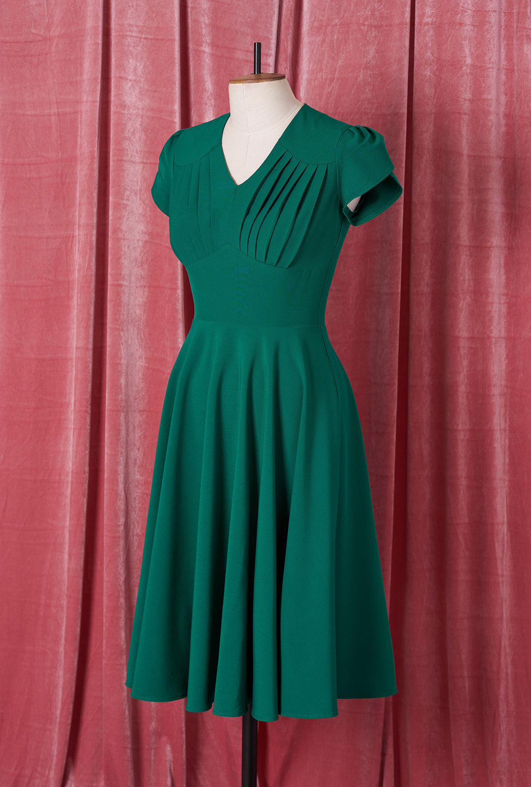 1950s Swing Dress - Emerald