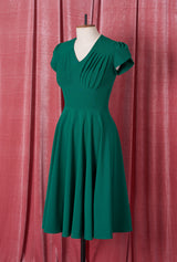 1950s Swing Dress - Emerald