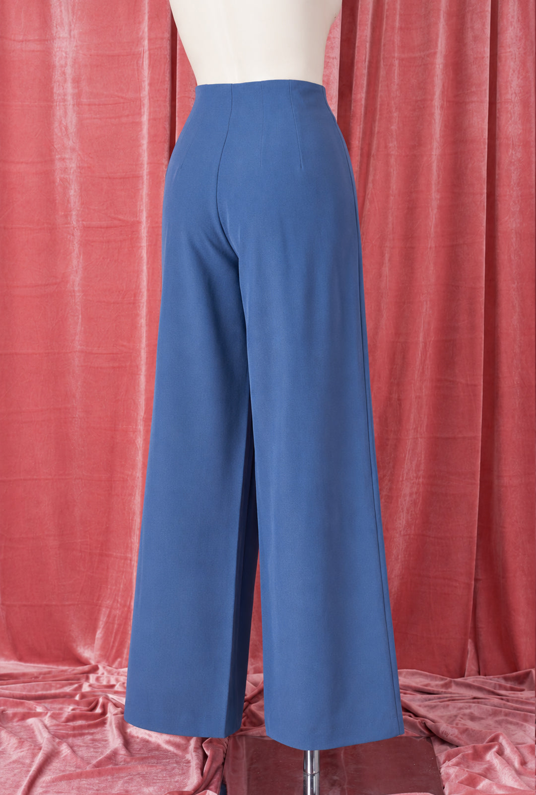 1940s Wide Leg Trousers - Airforce Blue