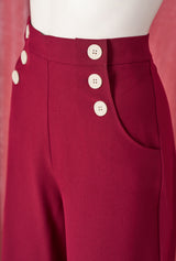 1930s Sailor Slacks - Wine