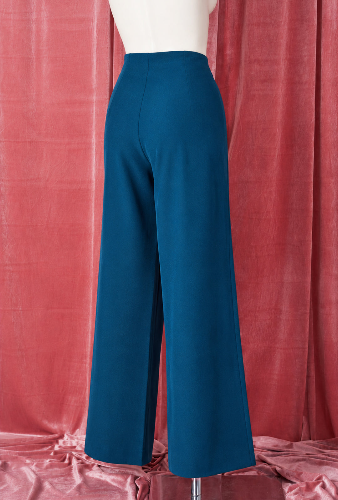 1940s Wide Leg Trousers - Petrol